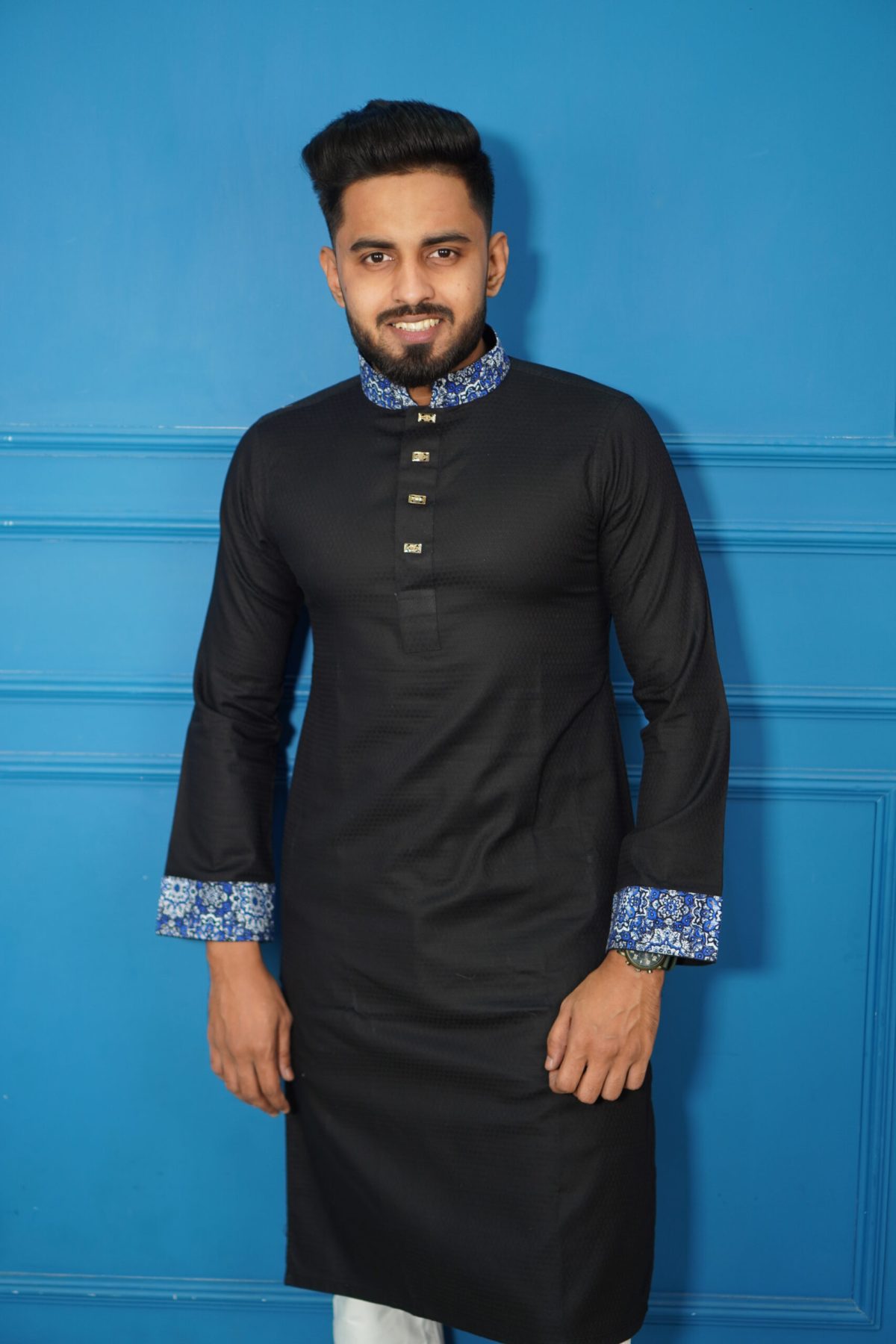 Panjabi for Men's - Black style fashion 1 - Image 1