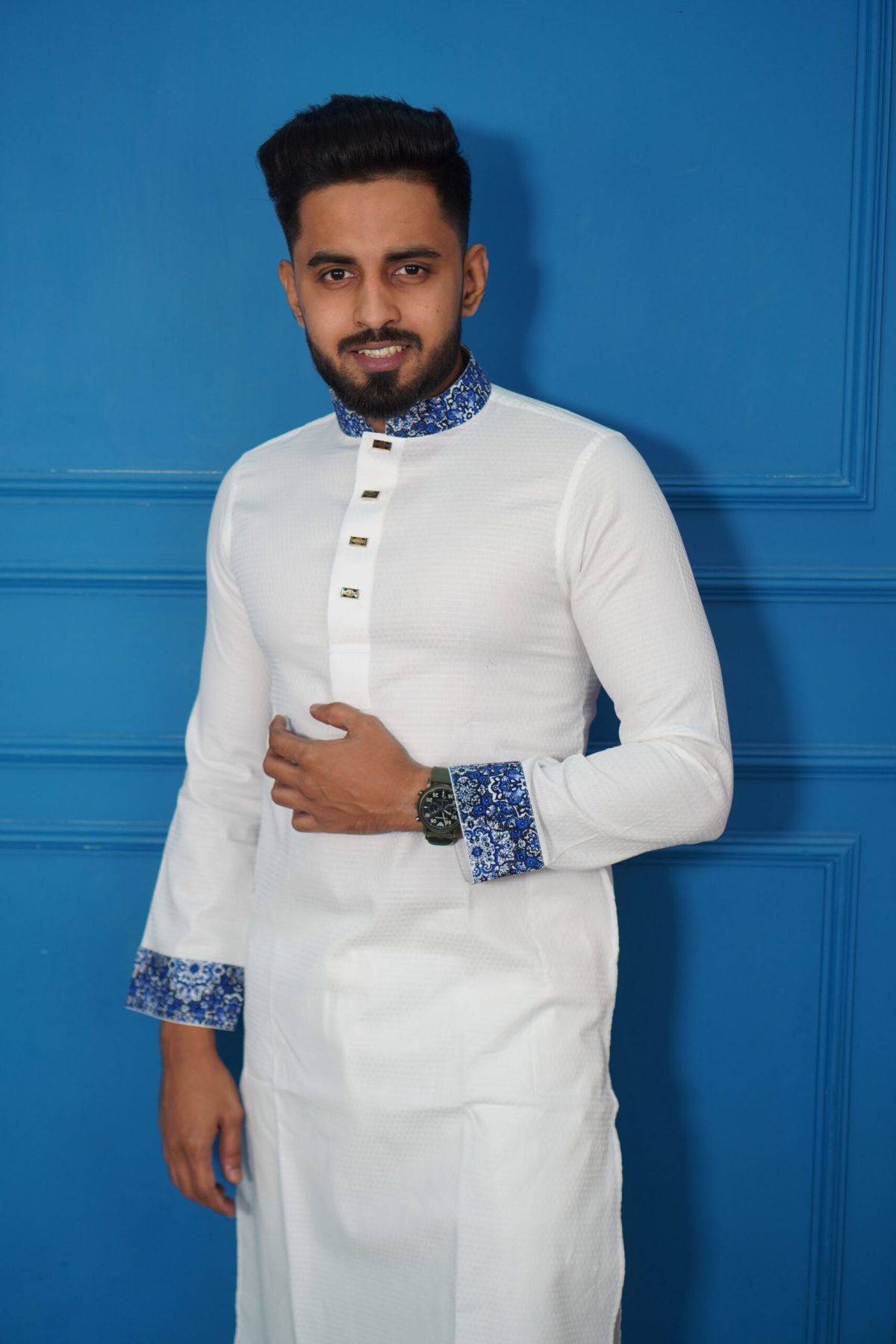 Panjabi for Men's - White style fashion 1 - Image 1